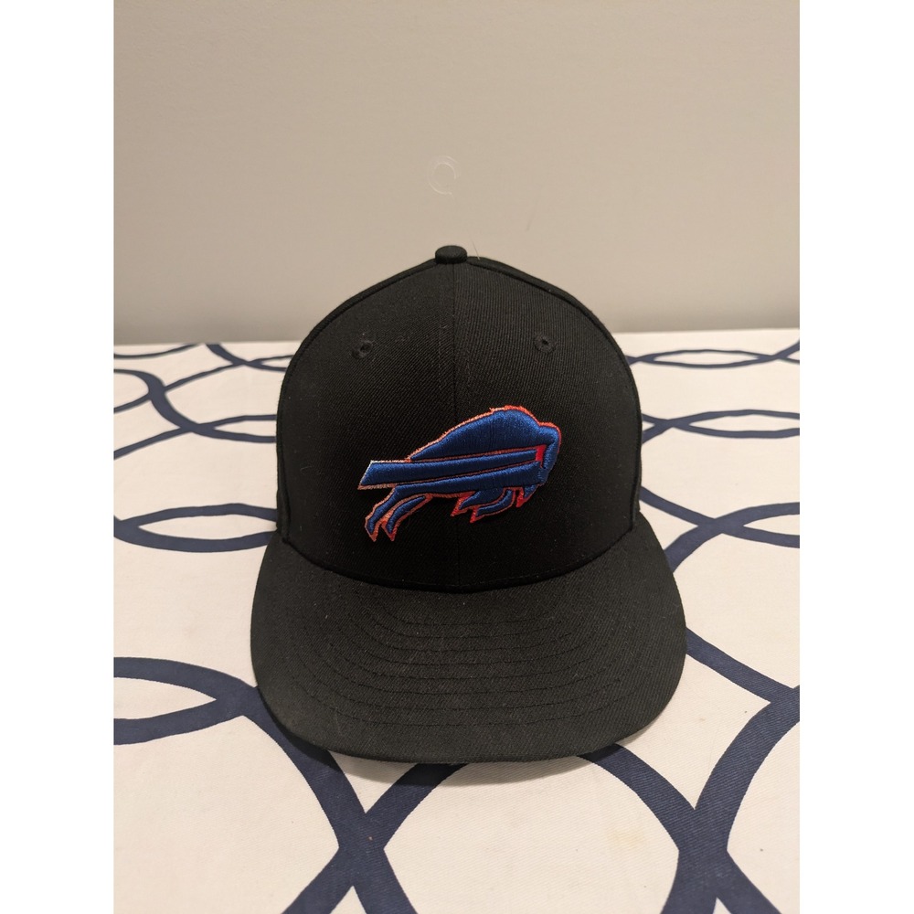 New Era 59FIFTY Buffalo Bills Fitted Hat Black Size 7 1/4 NFL Cap
